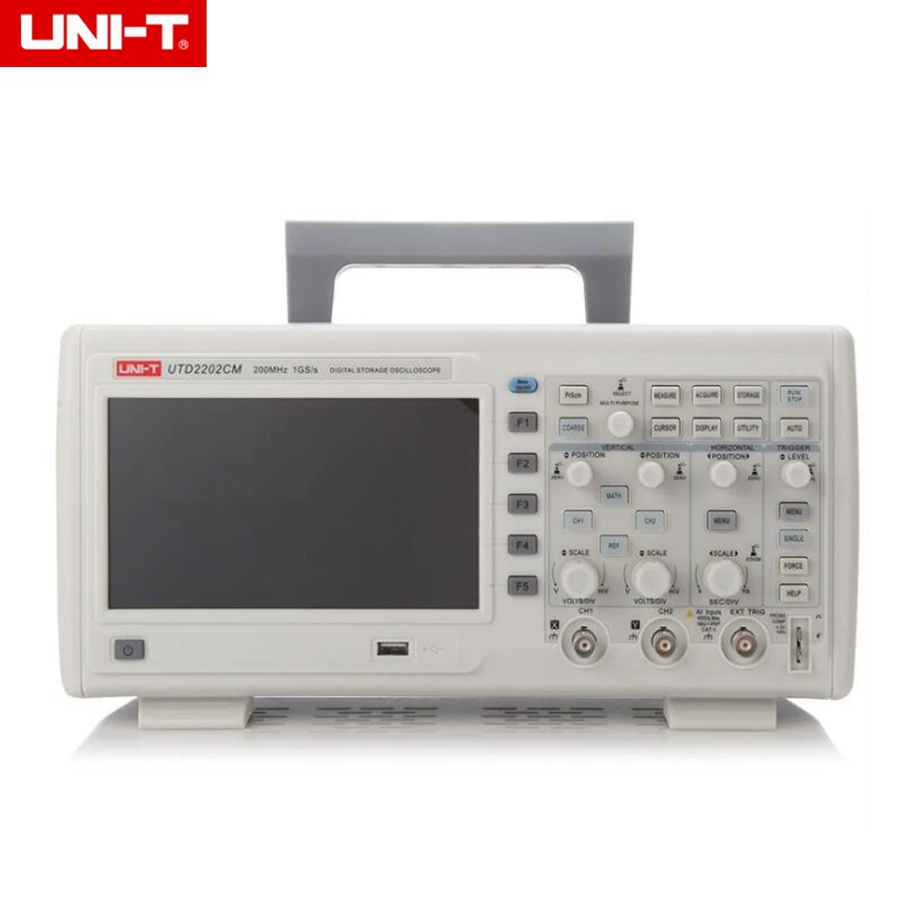 UNI-T UTD2202CM 200MHz 1GS/s 2 Channels 16Mpts Desktop Digital Oscilloscopes 7-inch TFT LCD | Инструменты