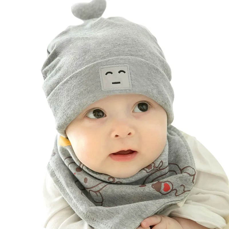 Baby Hat Baby Cartoon Robotic Cotton Head Cap + Triangular Suit Hats ...