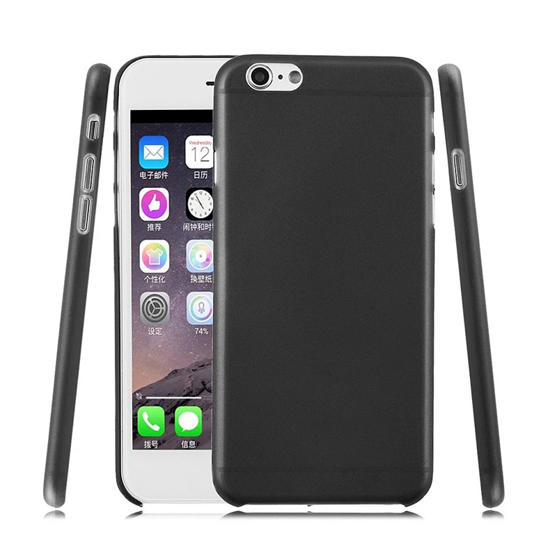 New Phone case 1pc Black Transparent Black Ultra Thin Matte Hard Cover