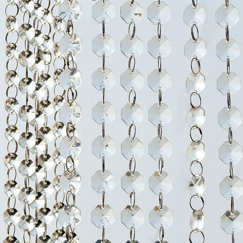 Free-shipping-33-FT-14mm-Crystal-Clear-Acrylic-Bead-Garland-Chandelier-Hanging-Wedding-Decoration