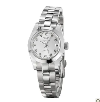 Топ люксовый бренд часы GUANQIN для женщин автоматические механические часы водонепроницаемый Алмазный сапфир женские золотые часы для женщин - Цвет: White