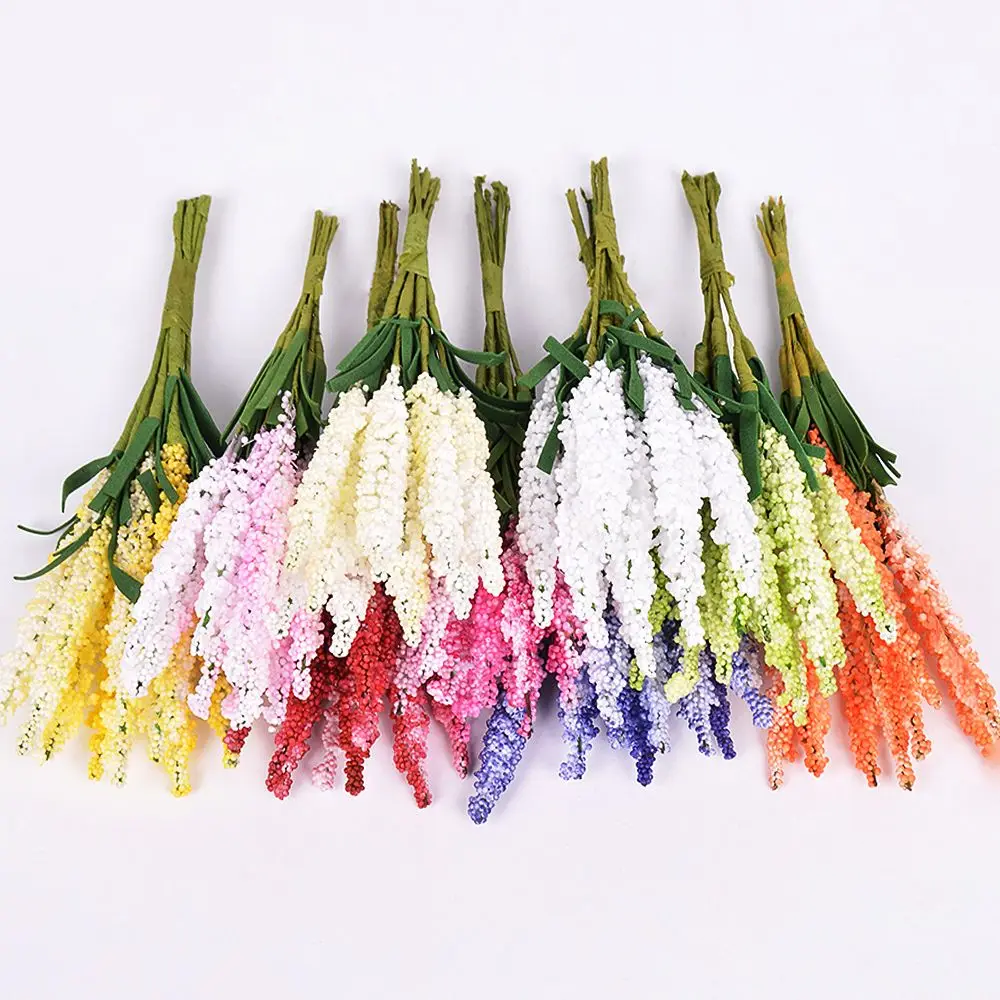 

10Pcs/Pack Mini PE Lavender Artificial Flowers for Wedding Home Decoration DIY Craft Gift Bride Wreath Scrapbooking Fake Flower