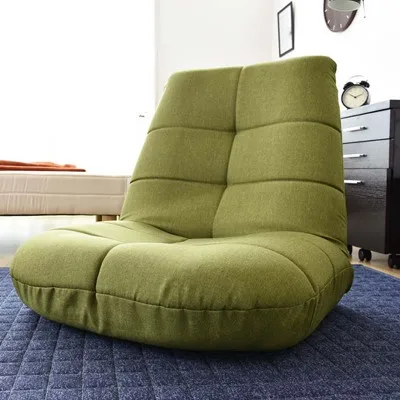Green color Новое японское складное регулируемое кресло для отдыха из льняной ткани для отдыха, современная мебель для гостиной - Цвет: Green color