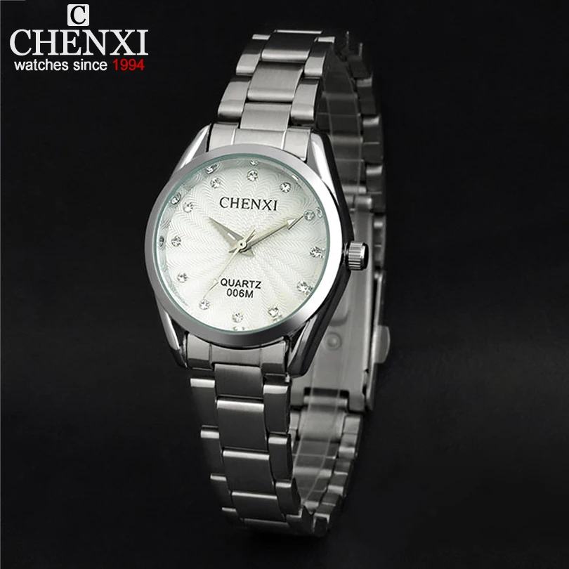 

Lady Quartz Ladies Wristwatch Round Pink Rhinestone Dial Brand luxury Waterproof full Stainless Steel Watch Women Dress watches