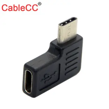 

10pcs/lot CY 90 D Right & Left Angled USB 3.1 Male to Female Extension Adapter for Laptop