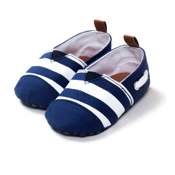 

Newborn Toddler Shoes Cotton Striped Kids Baby Crib Shoes Soft Soled Prewalker New