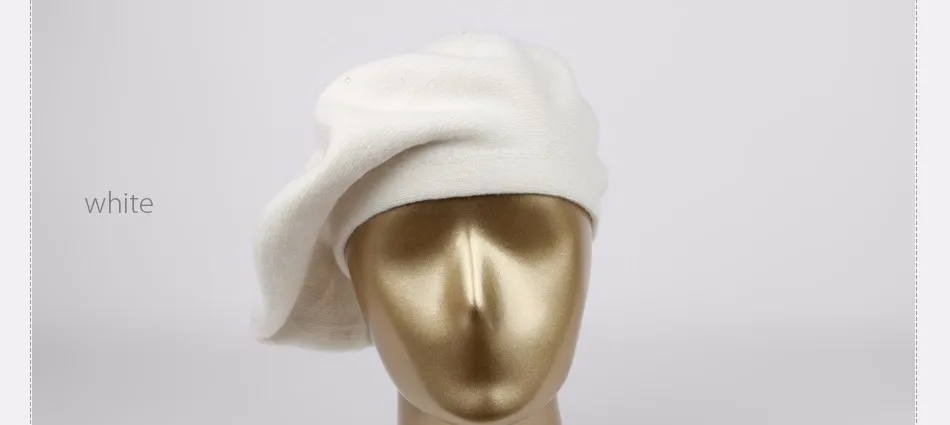 Шерстяная кашемировая зимняя вязаная шапка женский берет женские теплые элегантные Стразы шапочки для девочек модные женские береты Прямая поставка