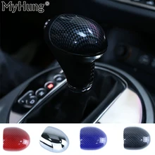 Car Styling Auto Accessories Fit For Kia Sportage R Car Gear Shift Knob Decoration Cover Carbon Abs With Mirror Surface 1Pc