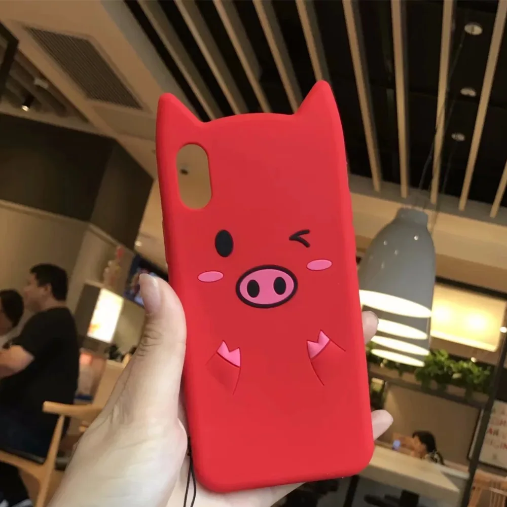 3D Cute Cartoon Animal Soft Silicone Back Cover Shells For iPhone 5 5S 5C SE 6 6s X XR Xs Max 7 8 Plus Phone Cases Fundas Coque