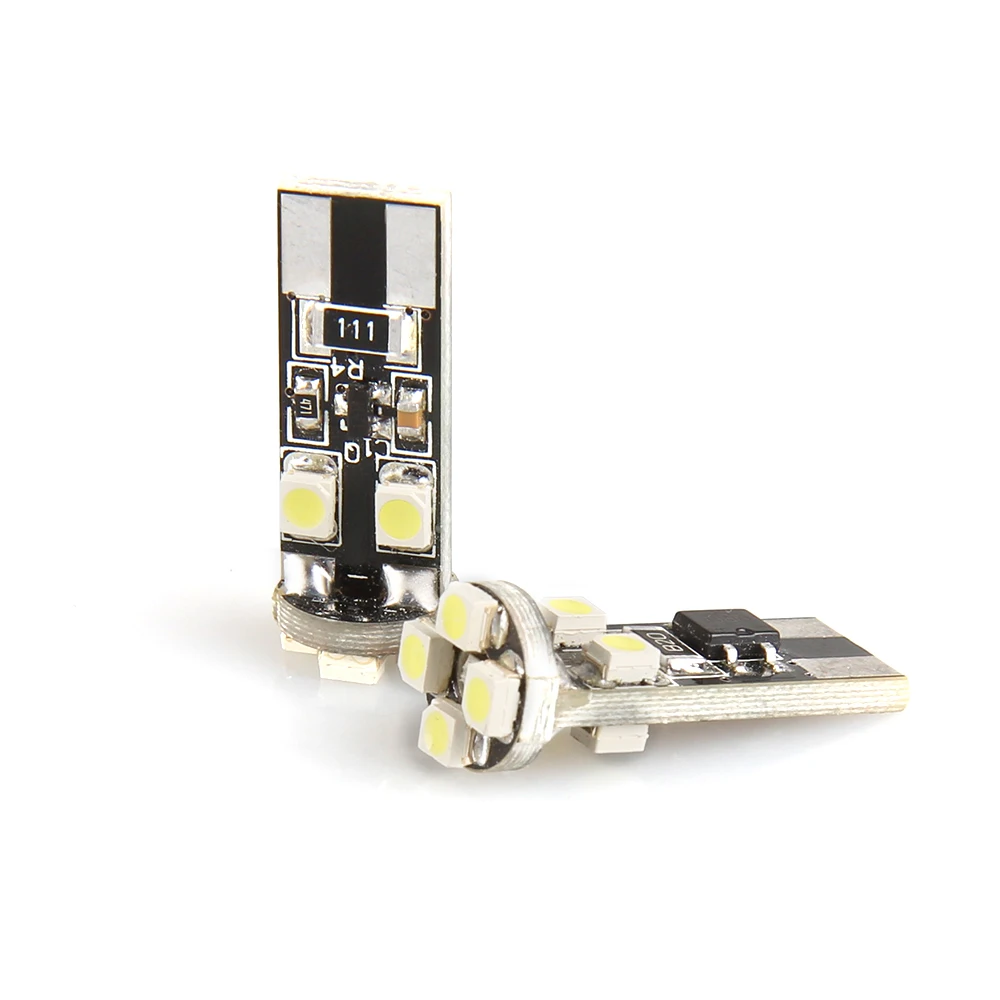 1 шт. T10 светодиод шина может свет W6W 194 внутренние Ксеноновые белые LED CANBUS NO OBC ERROR t10