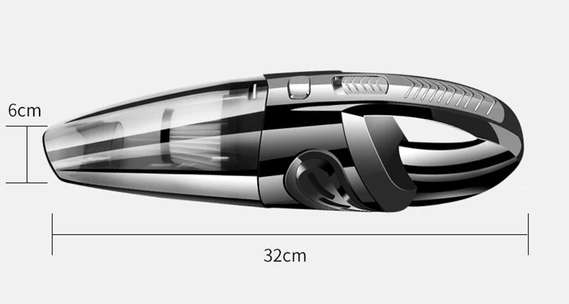 Автомобильный пылесос 120 Вт высокой мощности беспроводной портативный пылесос перезаряжаемый влажный и сухой двойного использования 5 м соединительный кабель горячий
