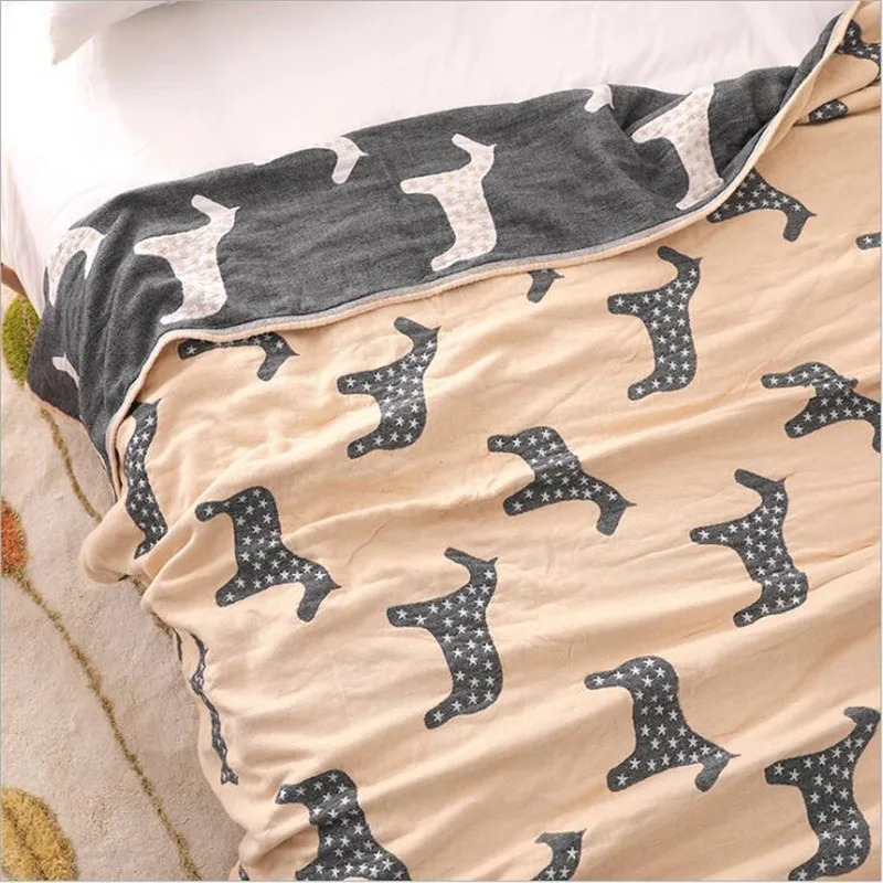 

New style summer air-conditioning cover blanket 4 layers gauze Machine wash home bedding covers adult sofa blanket 200*230cm