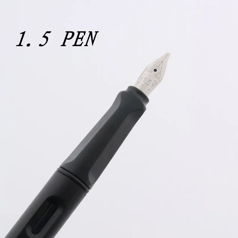 1.5 pen Жирный Утконос Готический параллельный художественный цветок боди арт плоский наконечник винил арабский матовый черный Студенческая авторучка - Цвет: 1.5 pen
