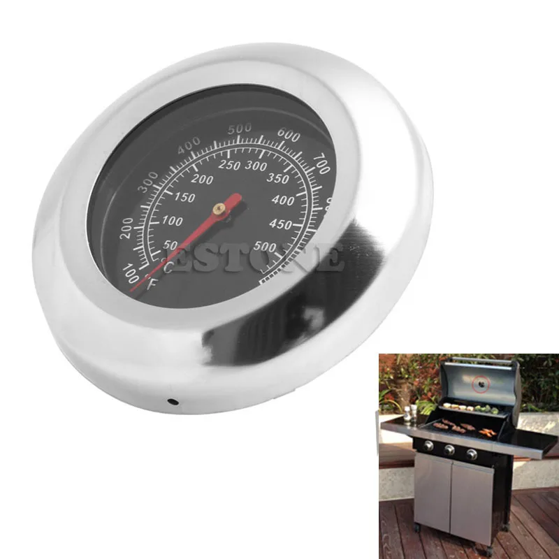 

50-500Celsius Q Meat Thermometer Kitchen Oven Grill Temperature Gauge 100~1000 New