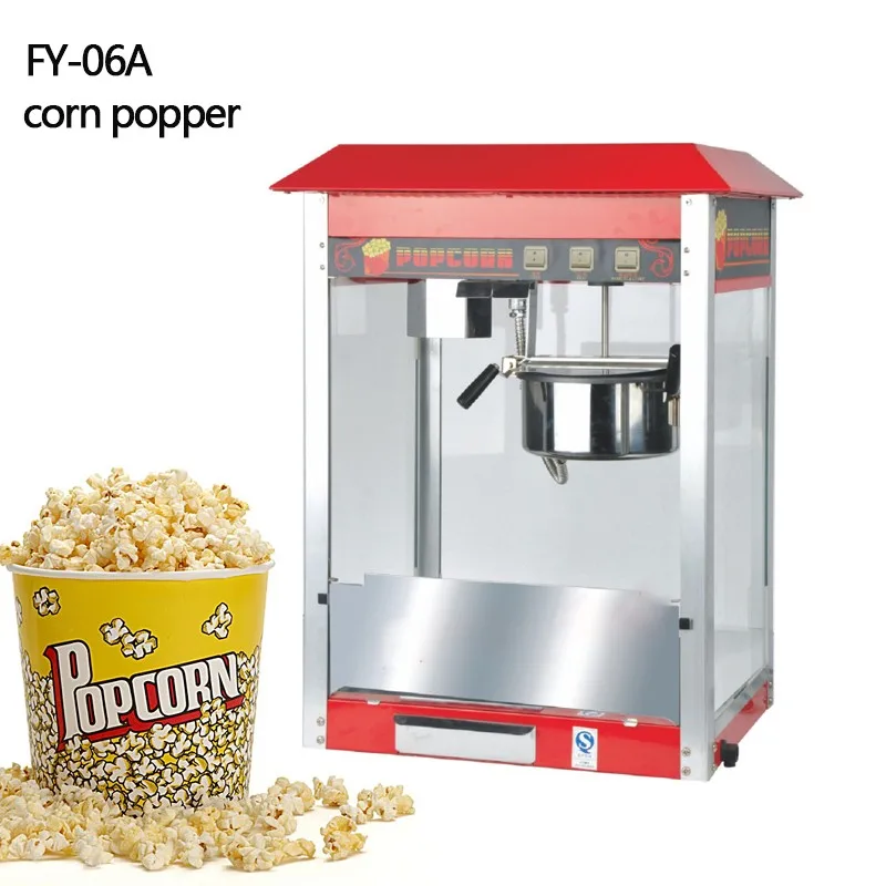 Классический попкорн машина FY-06A 110 v 220 v Электрический Рабочий стол для производства компактная машинка для попкорна Поппер