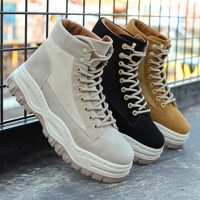 

Men's Snow Boot Fashion Casual Shoes For Men Solid Ankle Work Boot Outdoor Autumn Inside Anti-skid Bottom Keep Warm Walking Boot