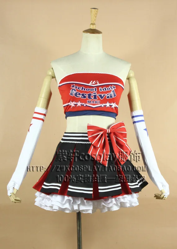 اليابانية أنيمي الحب لايف! المشجع ماكي nishikino تأثيري زي موحد الزي يهتف اللباس