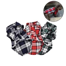 Классическая клетчатая домашняя одежда для собак, Весенняя полосатая футболка для щенка, Ca, одежда для маленьких домашних животных, костюмы, бульдог, мопс, чихуахуа, футболка для собак