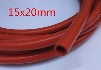 

15mm ID 20mm OD 15x20 Red silicone tube silicone hose silica gel flexible pipe High temperature resistant silicon rubber tubing