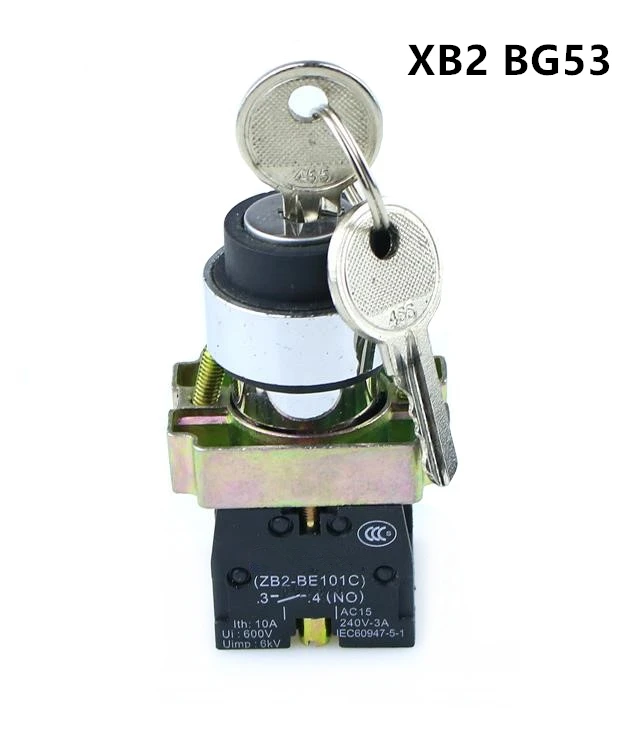 1 шт. XB2 BG53 2N/O 3 позиционный мгновенный ключ управляемый селектор кнопочный
