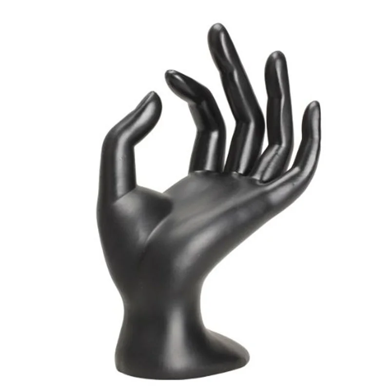  Jewelry Ring Bracelet Necklace Display Holder Stand Hand Design (Black) Showcase