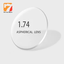 1,74 ультра тонкие с высоким индексом тонкие Асферические оптические линзы по рецепту очки для близорукости оптические линзы УФ Защита Анти-излучения