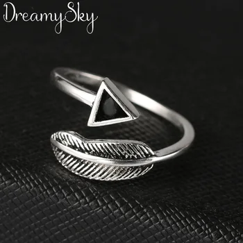 

Bijoux 2019 Fashion Silver Color Triangle Rings For Women Girls Rings Joyas De Plata Bohemian Jewelry Wholesale