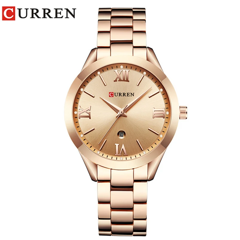 

Jewelry Gifts For Women's Luxury Gold Steel Quartz Watch Curren Brand Women Watches Fashion Ladies Clock relogio feminino 9007