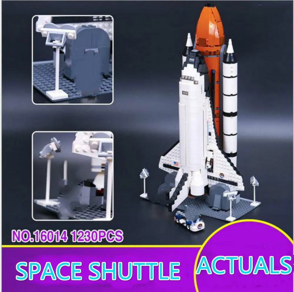 

IN STOCK New 16014 1230Pcs Space Shuttle Expedition Model Building Kits Set Blocks Bricks Compatible Children Toy 10231