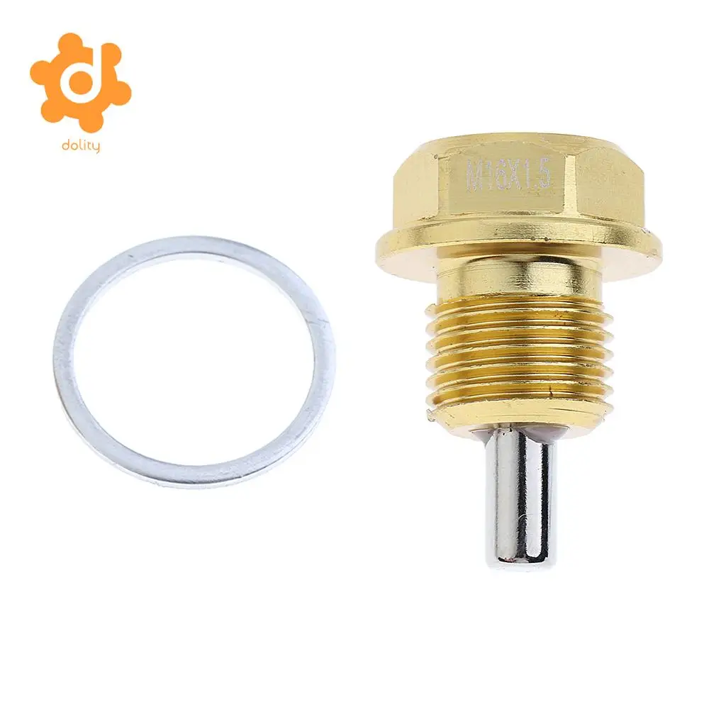 dolity M16x1.5 Auto Magnetic Oil Drain Plug Bolt Screw Sump Nut Crush Washer