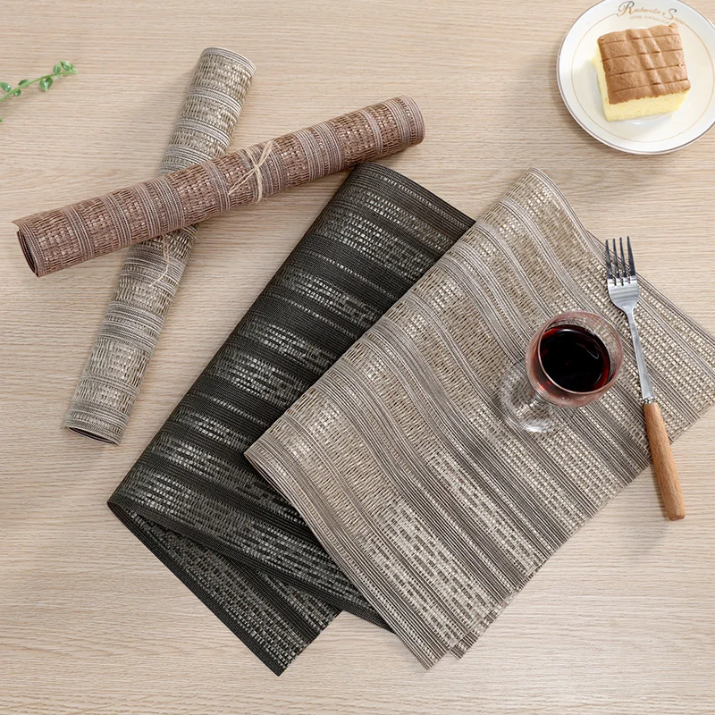 

2/4/8PCS Non-Slip Place Mat Individuales Table Mat For Dining PVC Table Decor Cloth Disc Pads Bowl Coaster Napkins On The Table