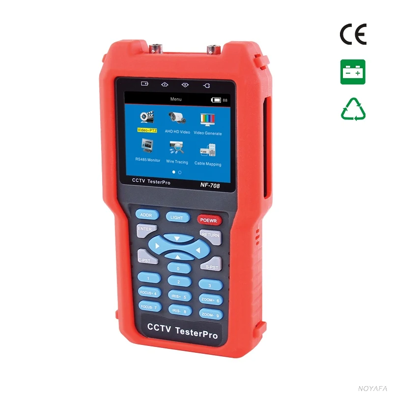 

CCTV monitor testers CVBS signal cable tester tracker with multi-system color bar video generator NOYAFA NF-708