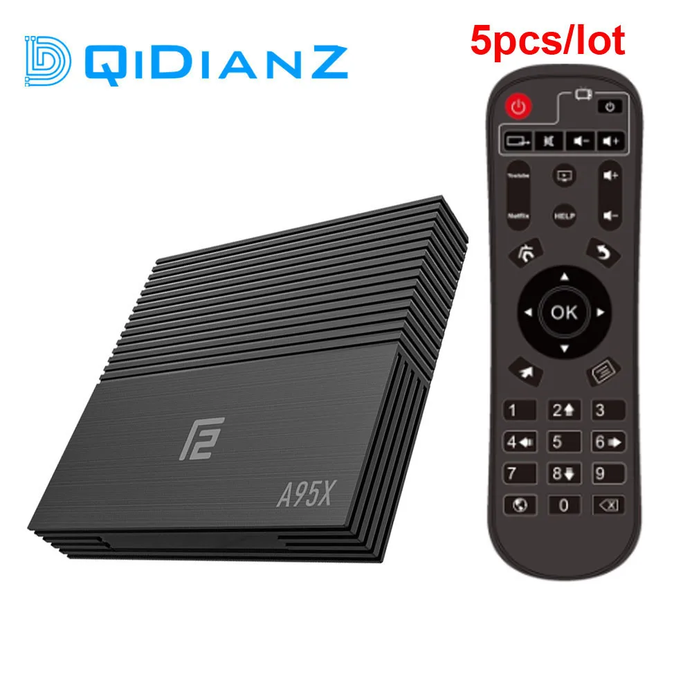 

5pcs/lot A95X F2 Android 9.0 TV BOX LPDDR4 4G 32G Voice Remote Amlogic S905X2 Quad Core 2.4G Wifi 4K HD 2.1 Media Player A95XF2