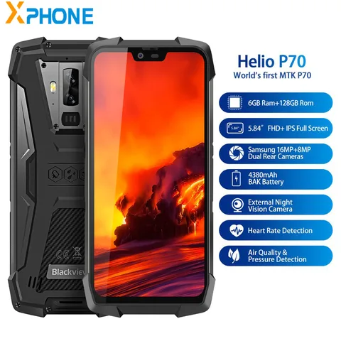 Blackview BV9700 Pro IP68 IP69K Rugged Cell Phone 6GB 128GB Android 9 0 Helio P70 Octa core 5 84  Face 16MP Smartphone