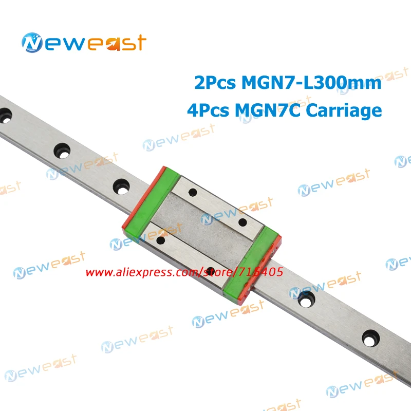 Лидер продаж# MR7 7 мм линейные направительные рельсы 2 шт. MGN7 L 300 мм с мини-4 шт. MGN7H линейный подшипник в корпусе числового программного управления типа cnc мини линейный рельс