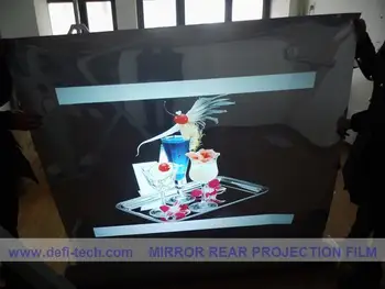 

DfLabs NEW ! 60" of 1 square meter Adhesive mirror Rear projection film/foil for shopping mall, advertising