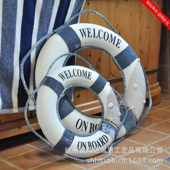 

Promotion of Mediterranean Room Wall Decorative Crafts Nautical Life Buoy Props Marine Series Home Gift Pendant RS50K-A RS35K-A
