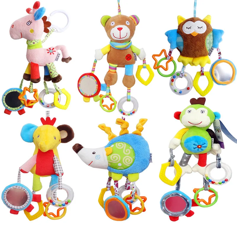 

Baby Animal Clip Rattles Toy Kids Soft Plush Toy Infant Stroller/Bed/Crib Hanging Toys