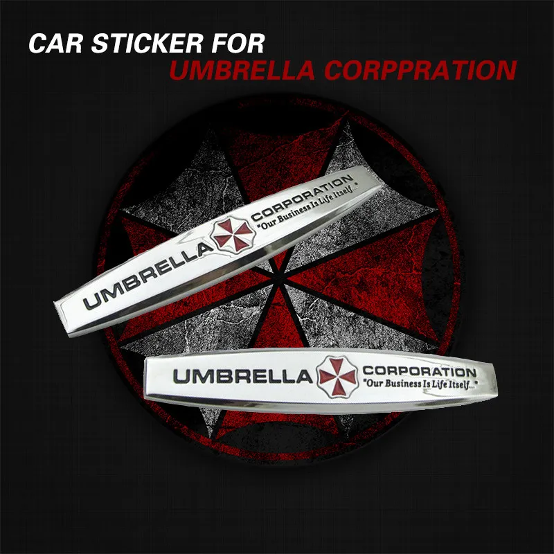 1PCS UMBRELLA Corporation Metal Emblem Badge Decals Sticker Car Auto