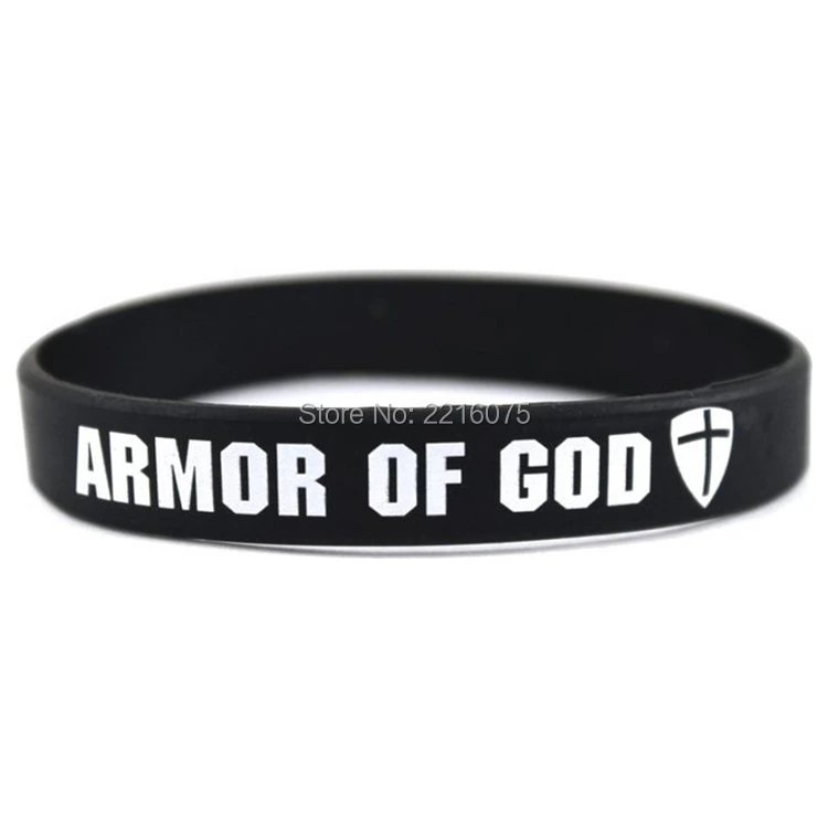 300pcs Medical Alert Armor of God silicone wristband rubber bracelets