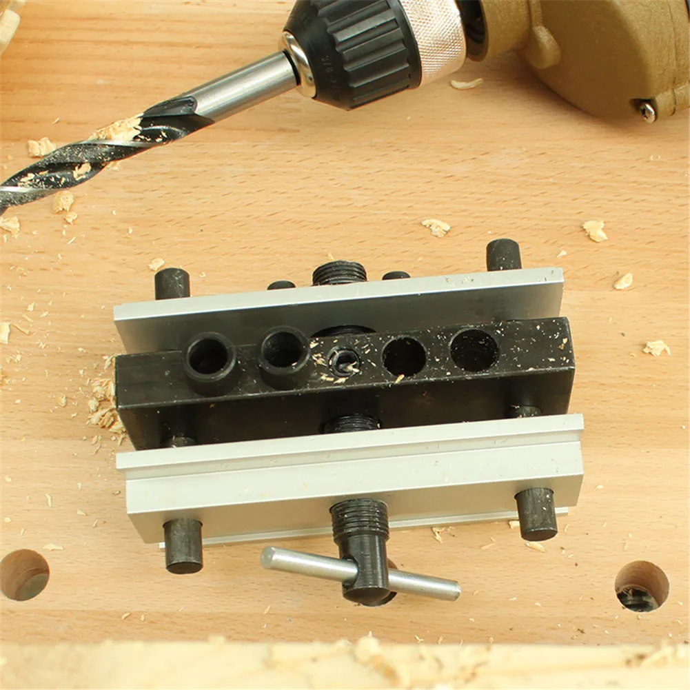 50mm Round Wood Dowel Drilling Positioner Woodworking Tool Doweling Holes Vertical Clamping Tool Drill Sleeve