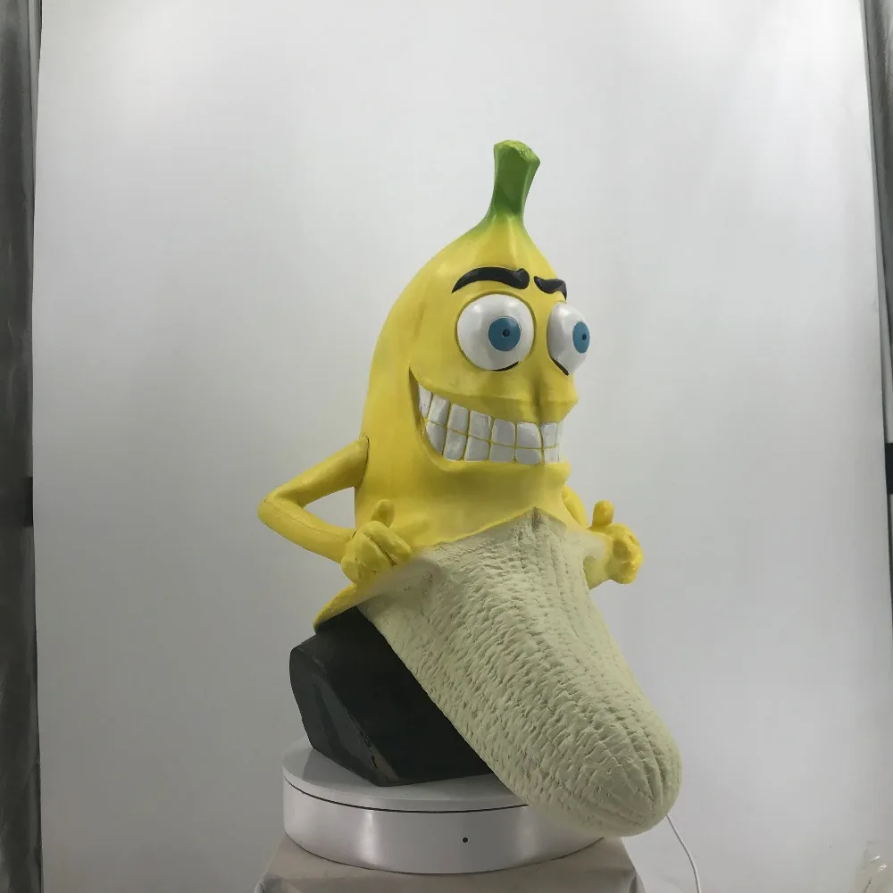 Коробка Mr. banana с глазами Полный головной костюм латексная маска