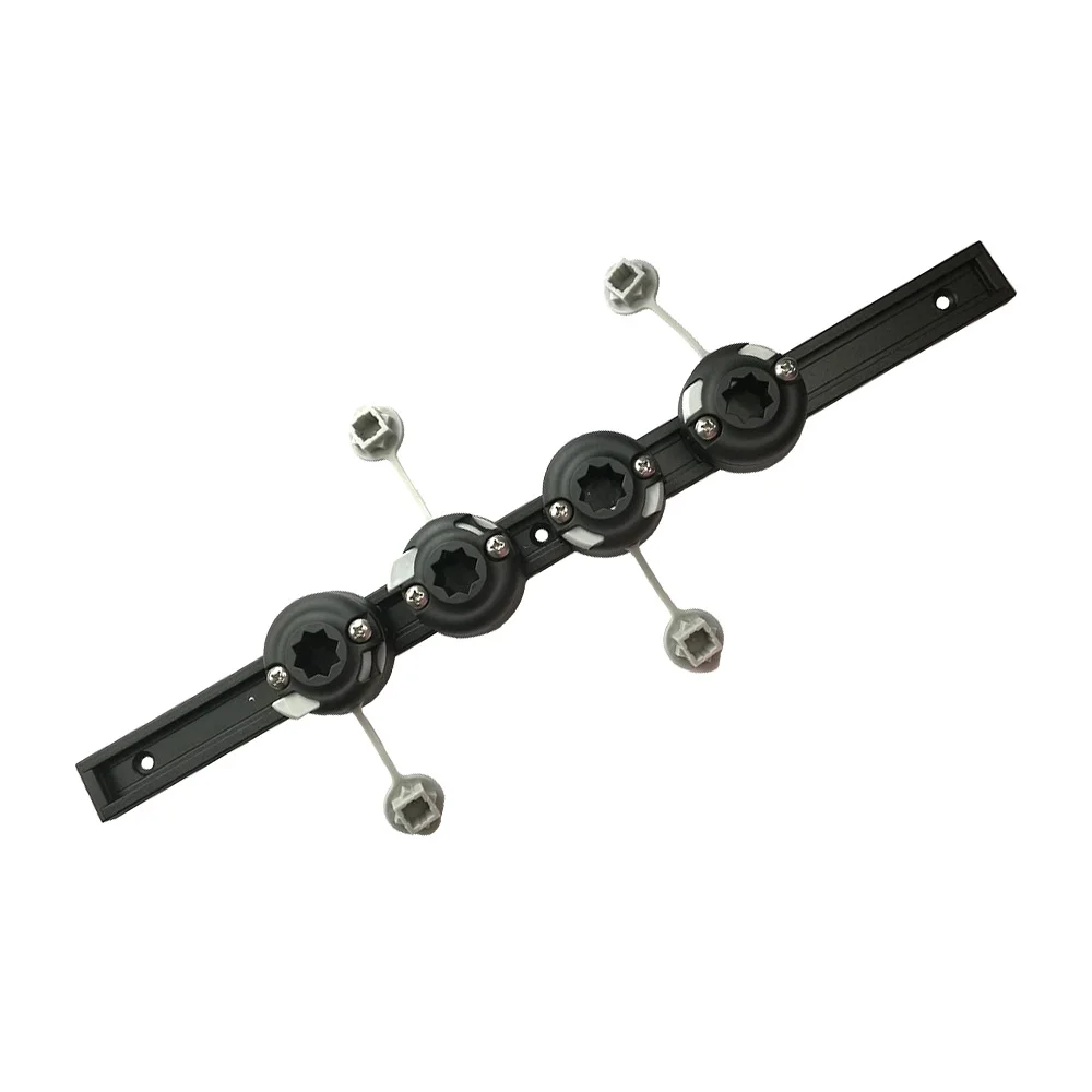 

Aluminum Canoe Kayak Slide Track Rails Bracket with Four Holder Mounting Base DIY Kayak Fishing Accessories