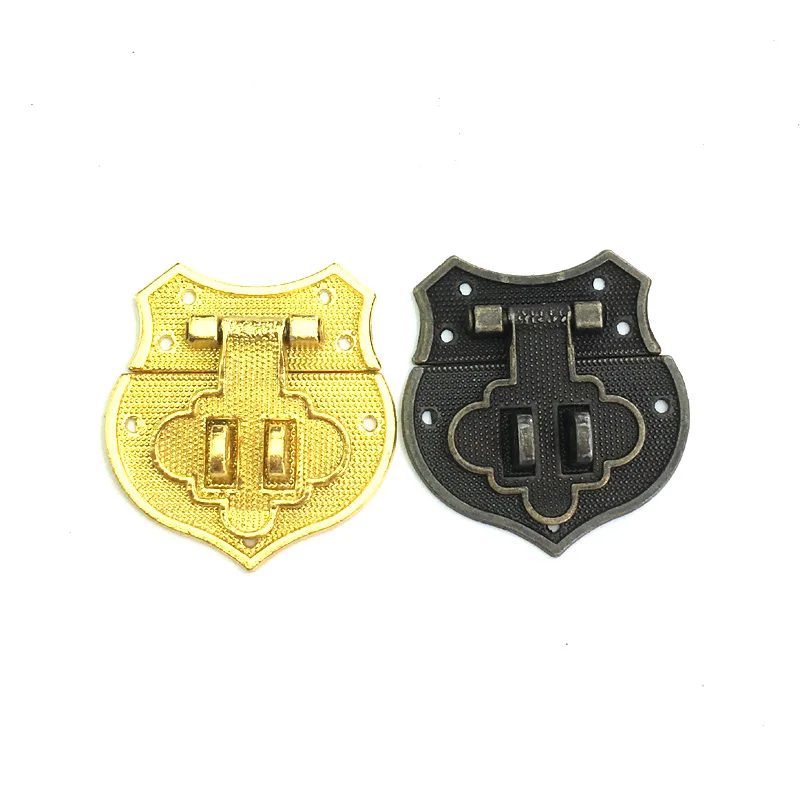 

1set Antique Padlock Furniture Hardware Bronze/Gold Box Hasp Lock Catch Latches for Jewelry Box Suitcase Buckle Clasp