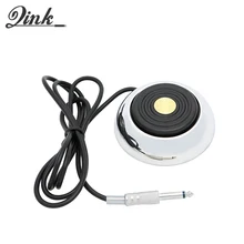 QINK Stainless Steel Foot Pedal Round Tattoo Foot Switch Tattoo Accessories For Tattoo Machine j51009 ghost head shape stainless steel pedal tattoo machine silver red black