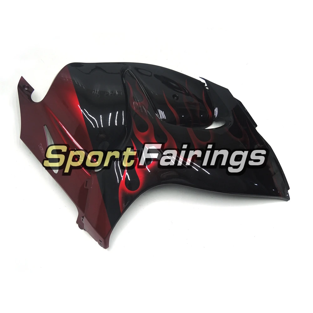 Обтекатели для Suzuki GSXR1300 Hayabusa 2008- 2009 2010 2011 тела комплект Пластик впрыска ABS панели Черное и красное пламя чехлы