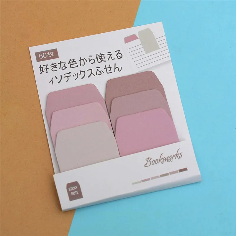 Kawaii, градиентный цвет, блокнот для заметок, самоклеющиеся наклейки, наклейки для планировщика, почтовые закладки, школьные принадлежности
