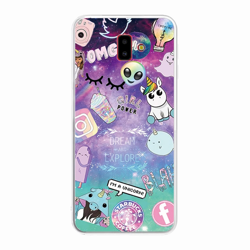 Soft Silicone Clear TPU Case for Samsung Galaxy J6 Plus J4 J7 J5 J3 2017 Durable Draiwng Painted Cover | Мобильные телефоны и