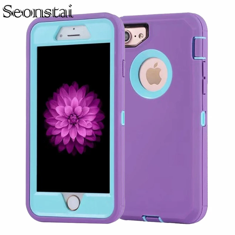 

For iPhone XR XS MAX X Rubber Hybrid Holister Defender Case for iPhone 7 8 6 6S PLUS Armor Shockproof Full Body Protective Cover