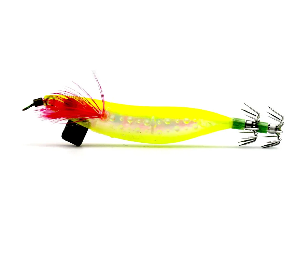 Isca de Pesca Equipamento de Pesca Venda Quente Squid Jig 10 cm 9.1g Madeira Luminosa Camarão Chocos Luva Lure Ganchos Explosão 30 Pcs 13 High Quality Esporte e Lazer